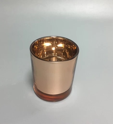 copper glass candle jar