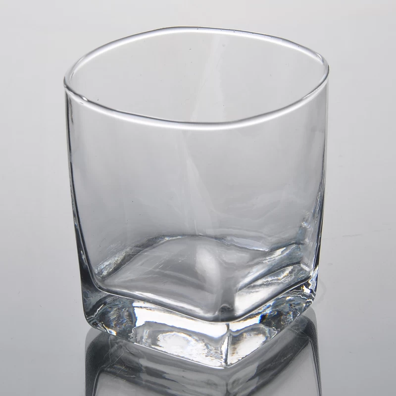 Square bottom drinking glass tumbler