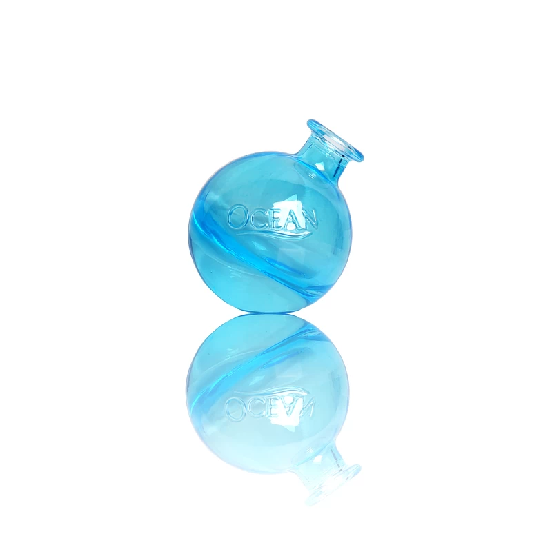 elegant blue ball shape perfume bottle