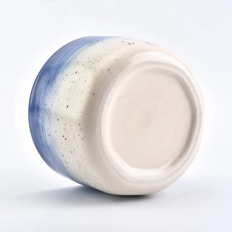 Wholesale 12oz transmutation glazed ceramic candle vessels jars
