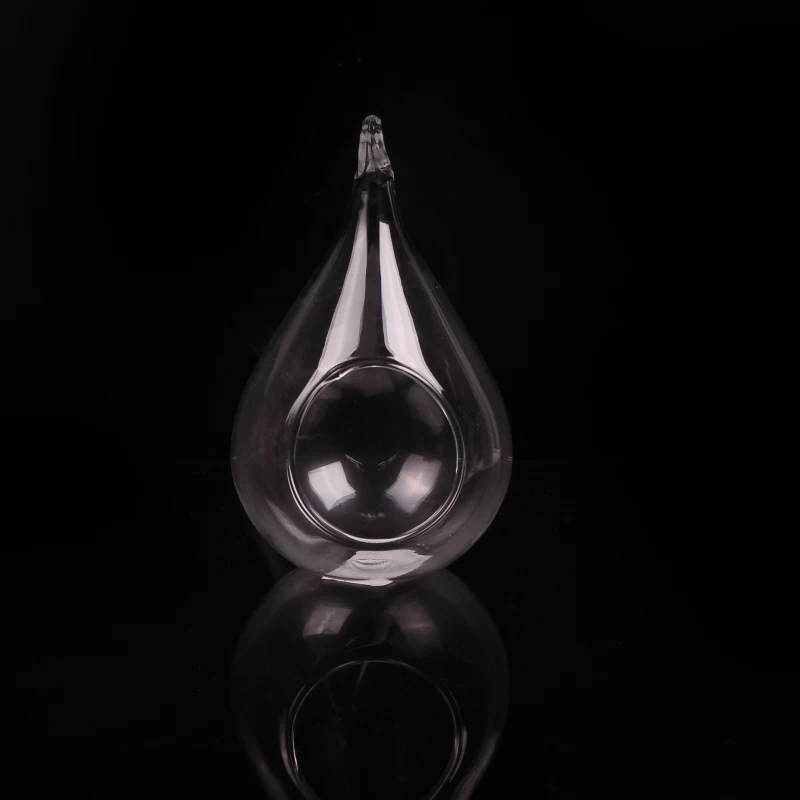 Glass ball hanging tealight holder