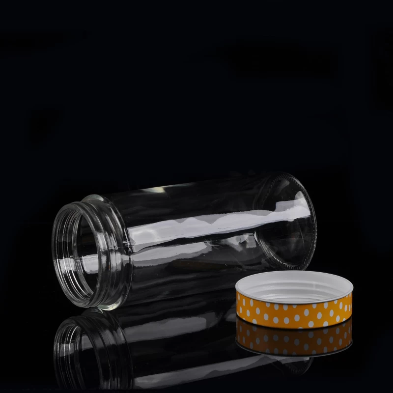 large glass jar with tinplate lid