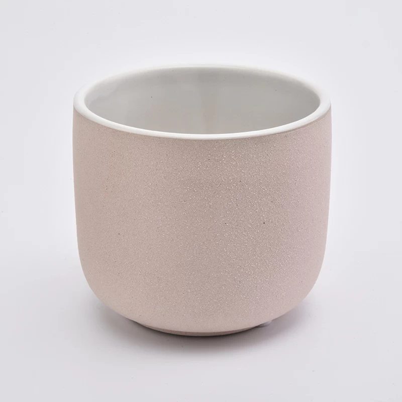 425ml Pink Candle Ceramic Jars