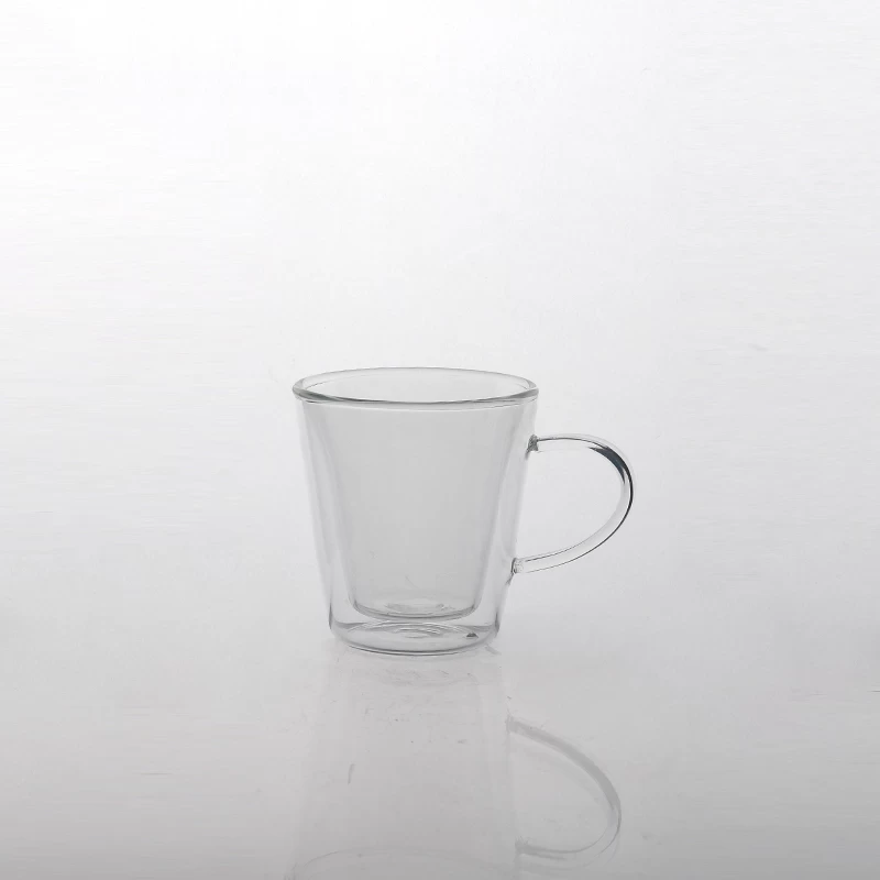glass tea cup with handle