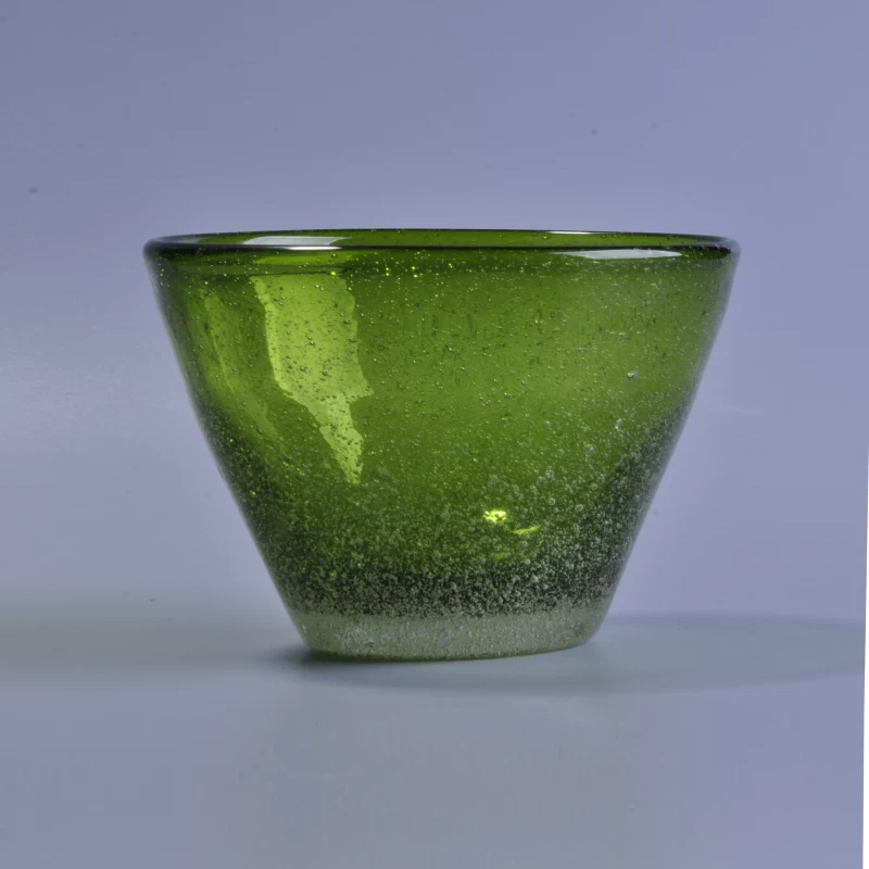 New Arrival Hand-made Bubble Candle Bowl Glass Candle Holders