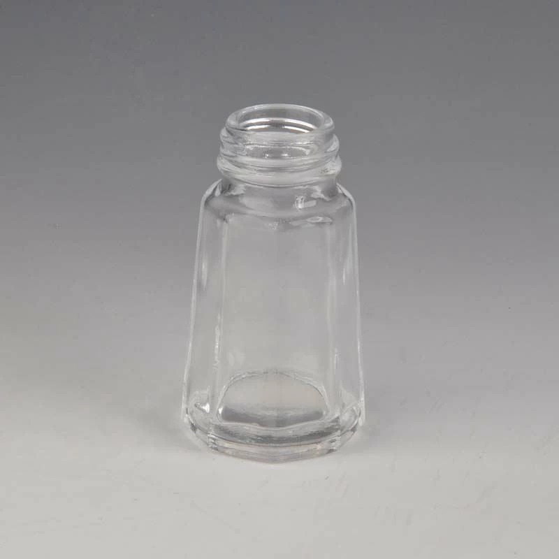 clear glass essential oil bottle