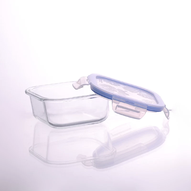 borosilicate glass container with lid