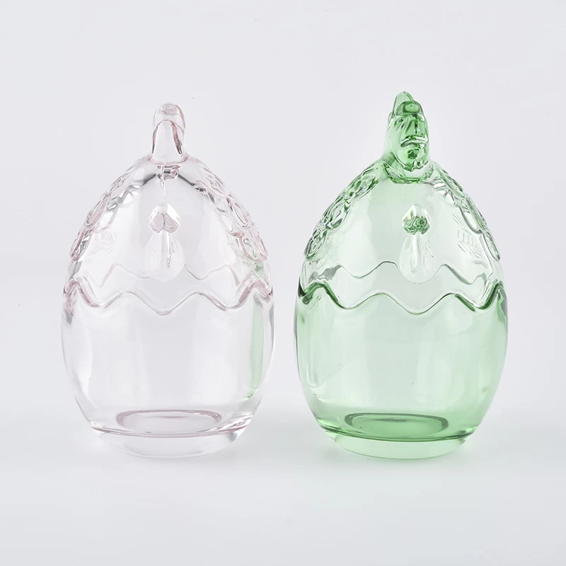 Lovely semi-transparent color glass candle holder from Sunny Glassware