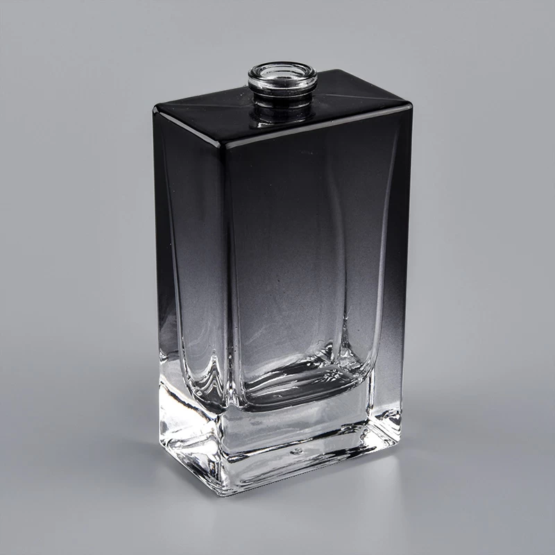 ombre black square glass perfume bottles