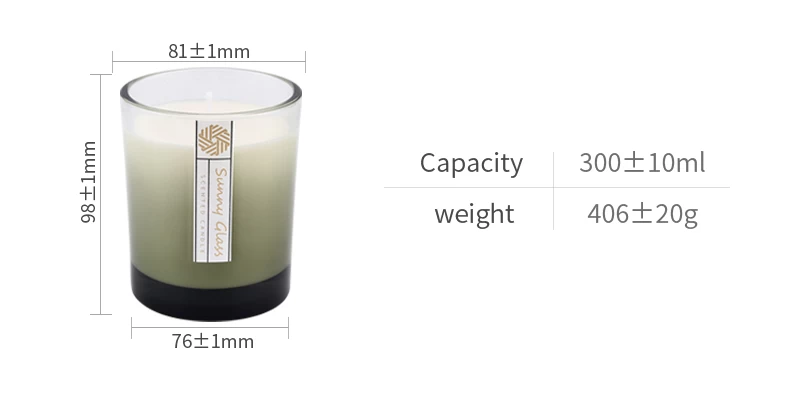 00ml glass candle holders gradient color decoration
