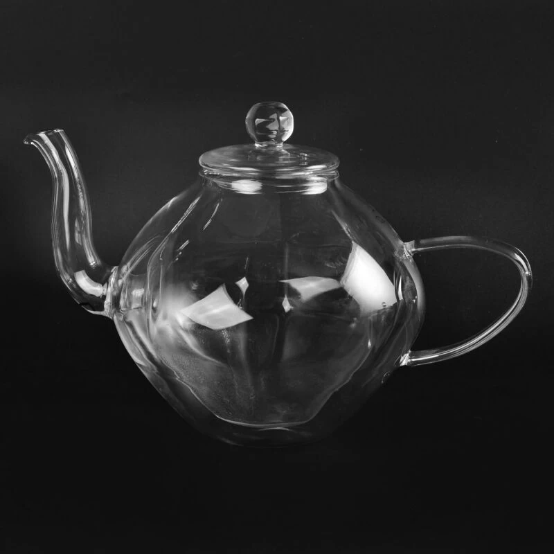 Mouth Blown High Borosilicate Pyrex Glass Teapot 