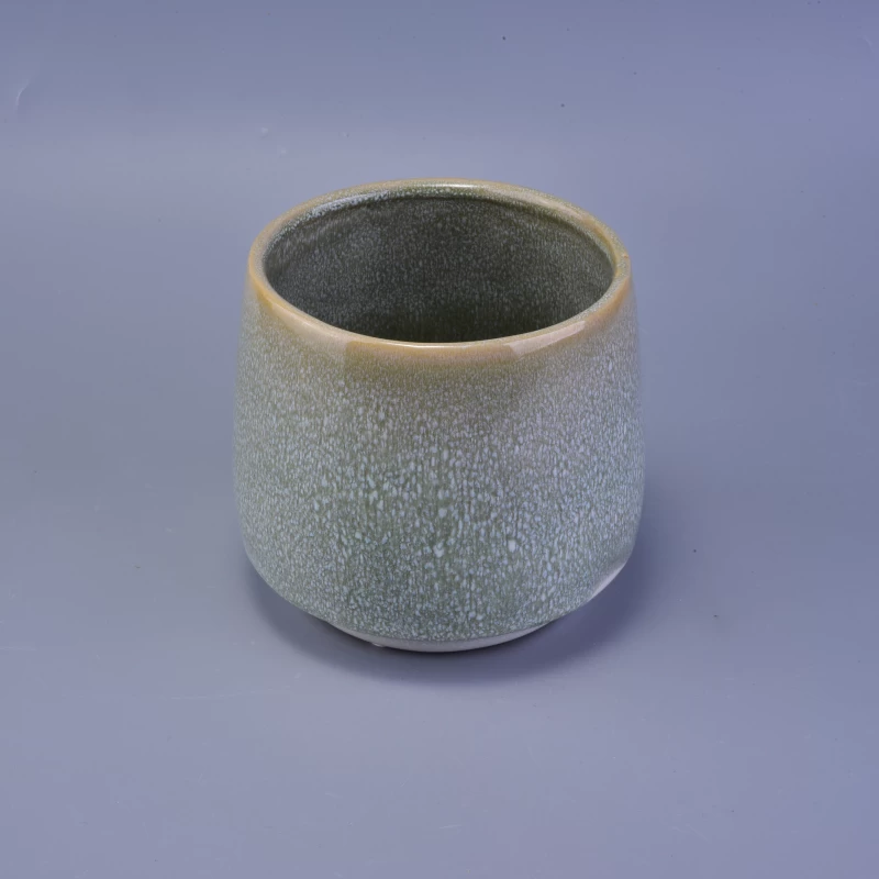 Crack glaze transmutation ceramic candle holder 