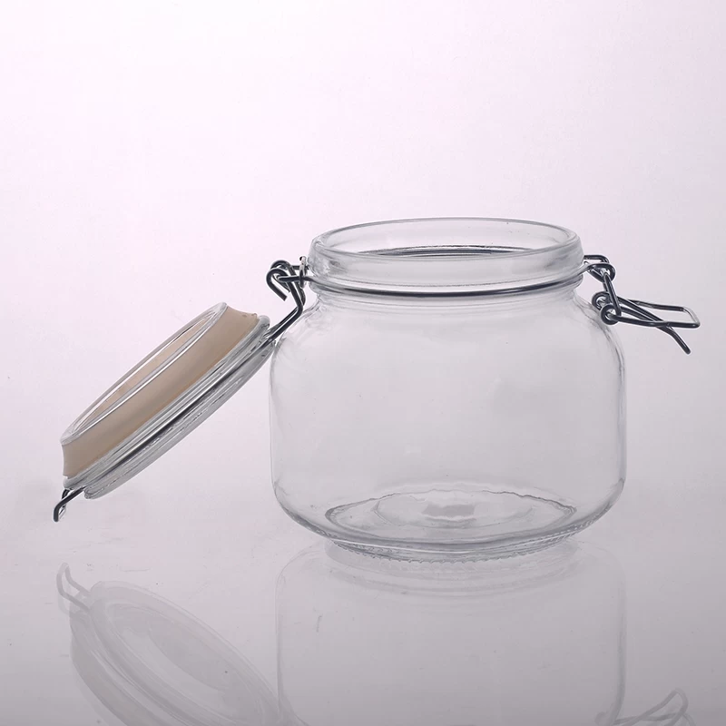 800ml 1000ml Big Capacity Airtight Glass Storage Jar With Lidtorage jar
