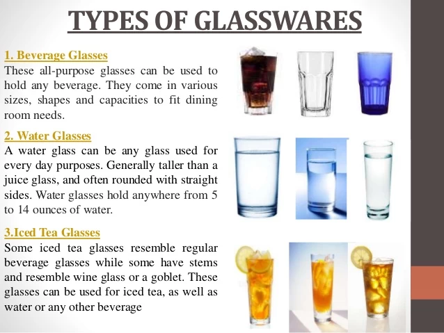 the usages of different kinds of glasses