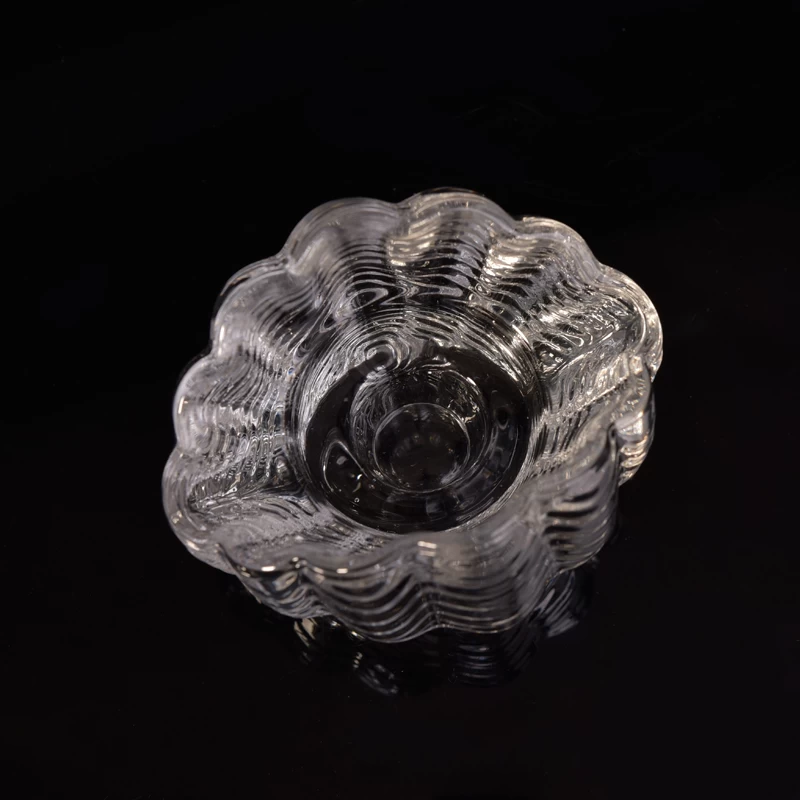 transparent shell design home decor new heavy glass candle jar