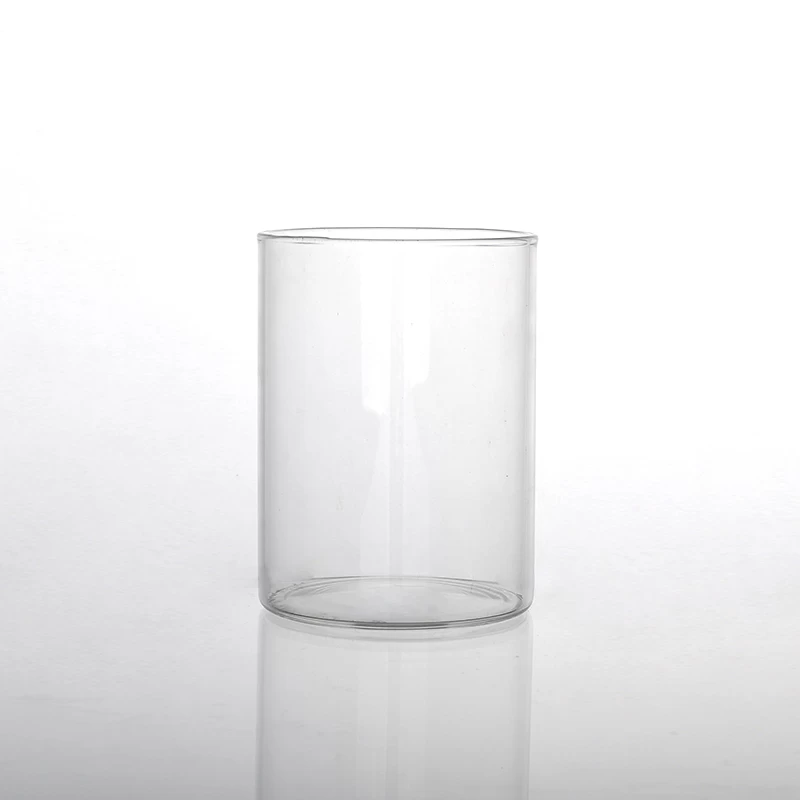 clear glass candle cup