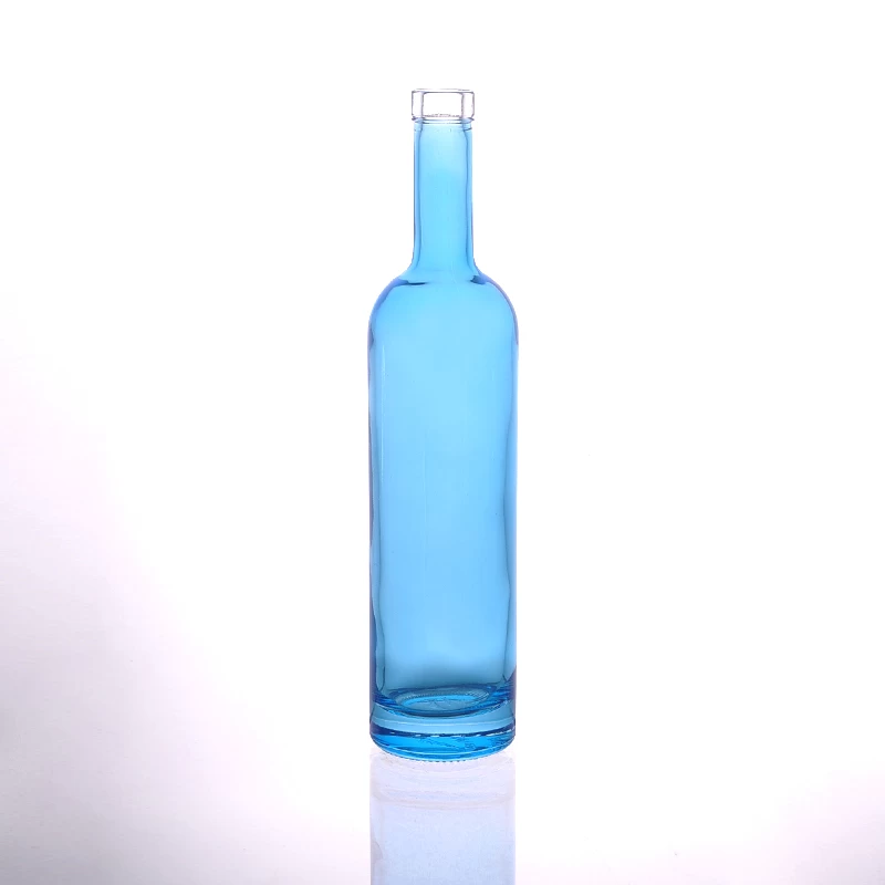 Best seller 500ml blue wine glass bottle wholesale 