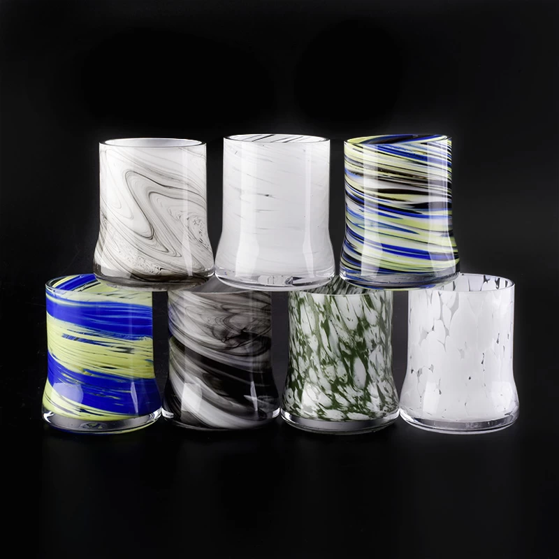 Luxury 10oz colorful glass candle jar