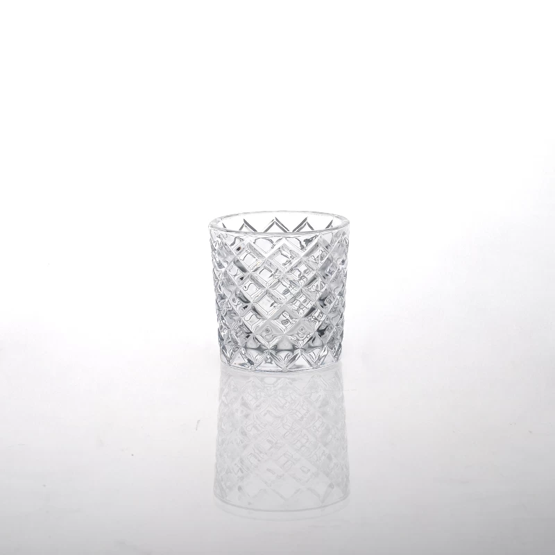 Hot Sale Crystal Clear Cylinder Glass Candle Holder