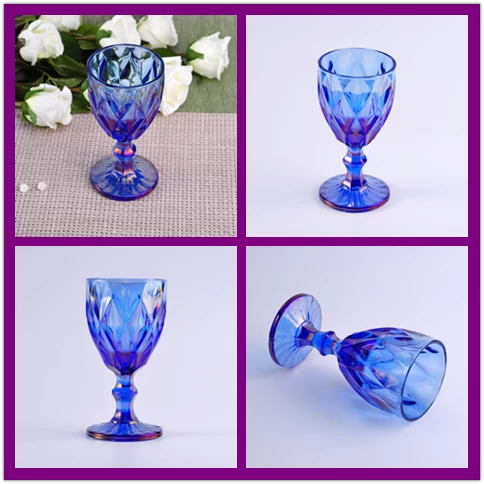 Dazzling  Iron Plating Glass Candle holders