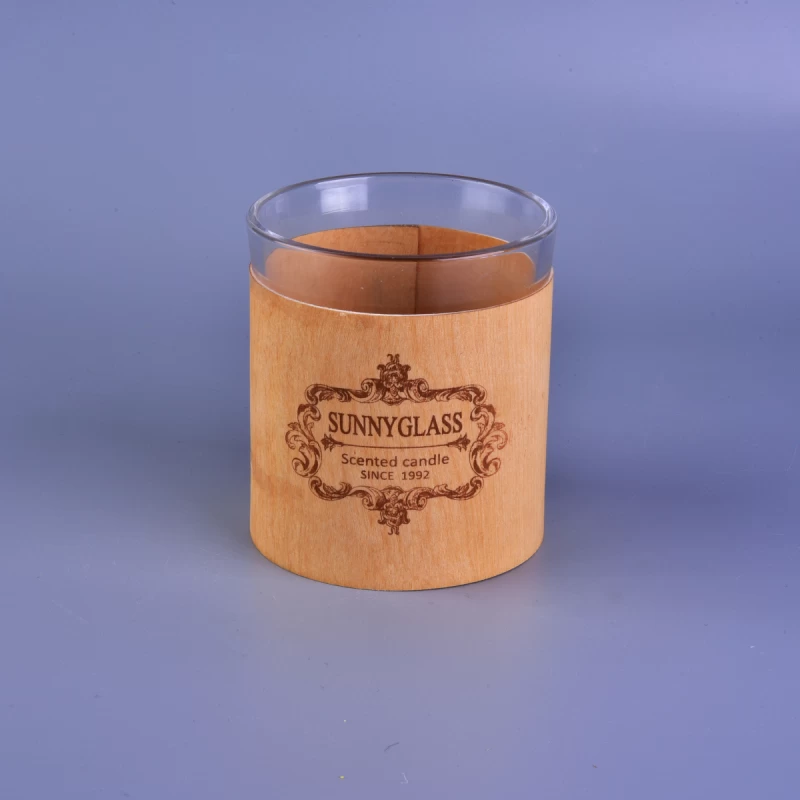Personalized creative customized wooden sleeve for candle holder