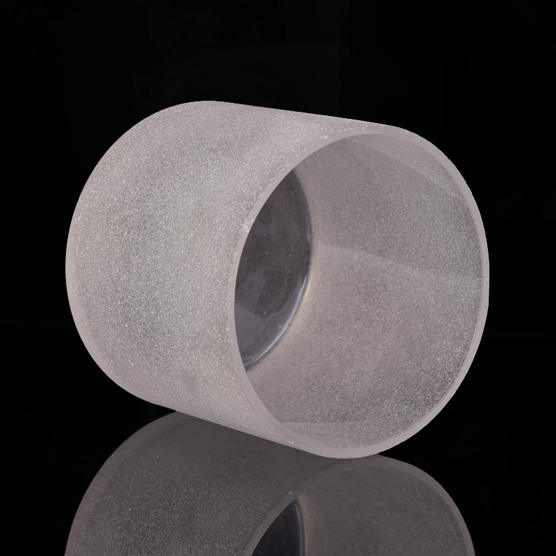 Round Sanding frosted glass candle holders
