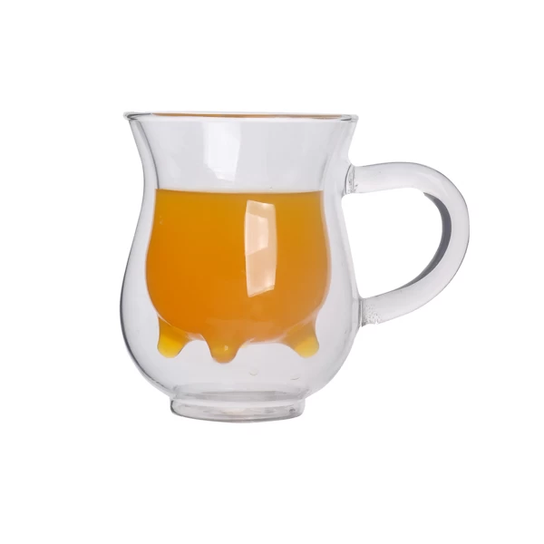 glass milk cup with handle