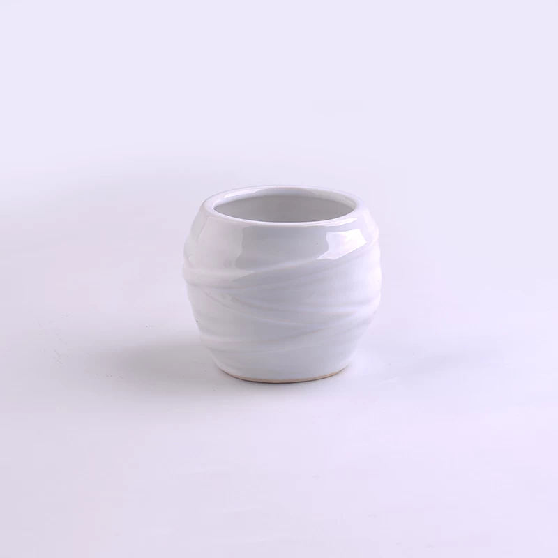 ceramic white glazing tealight holders