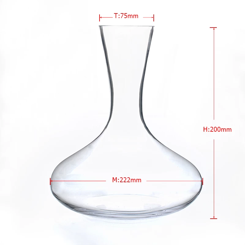 glass decanter with hole