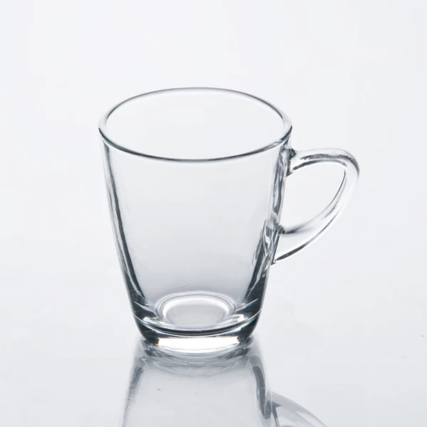high white glass mug