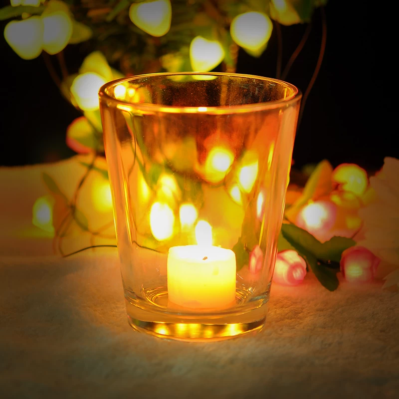 clear votive glass candle cup