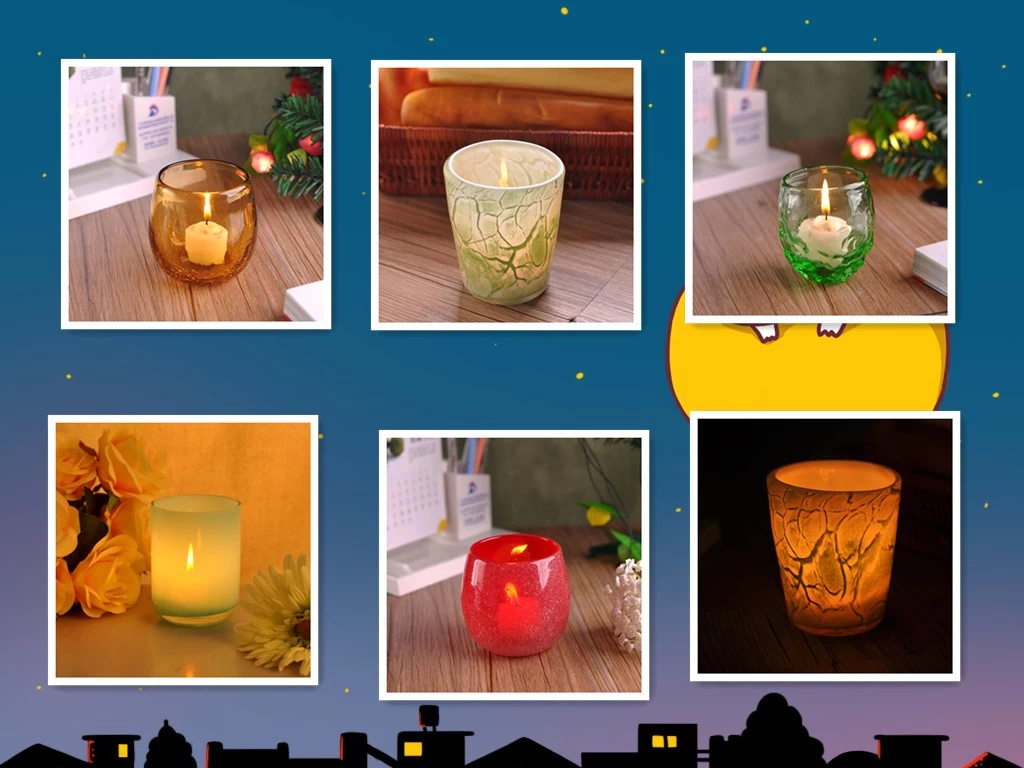 We love these solid color candle glass