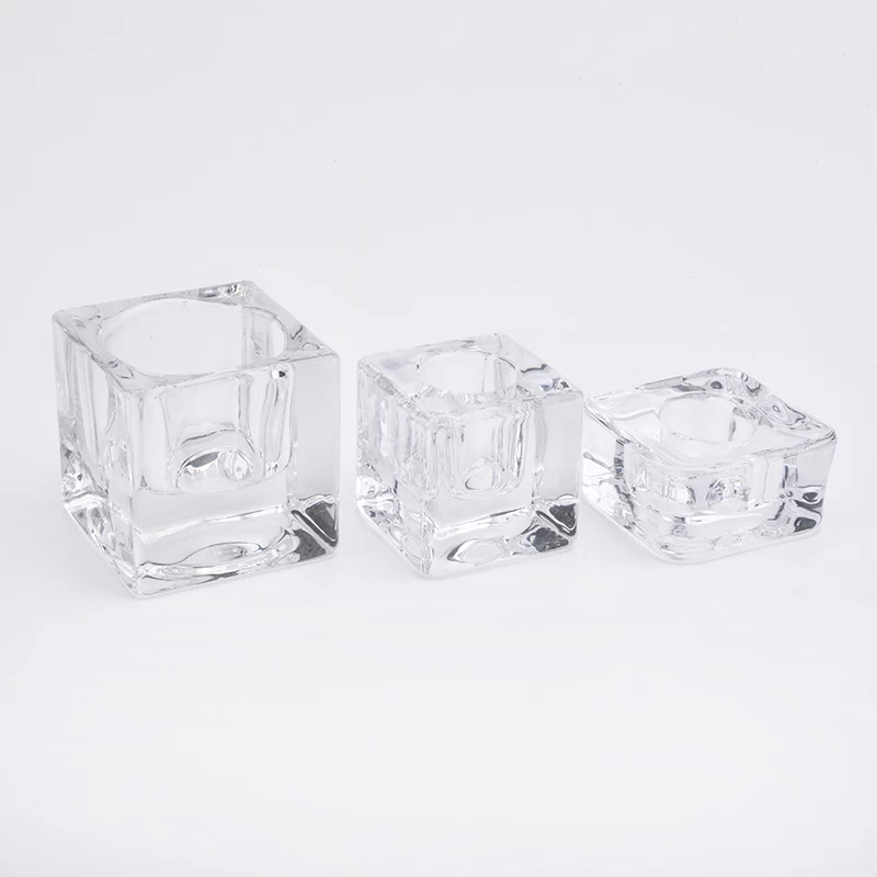 Mini Tealight Crystal Glass Candle Jars