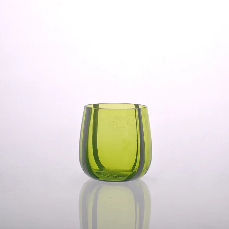 Cased color glass Candle holder