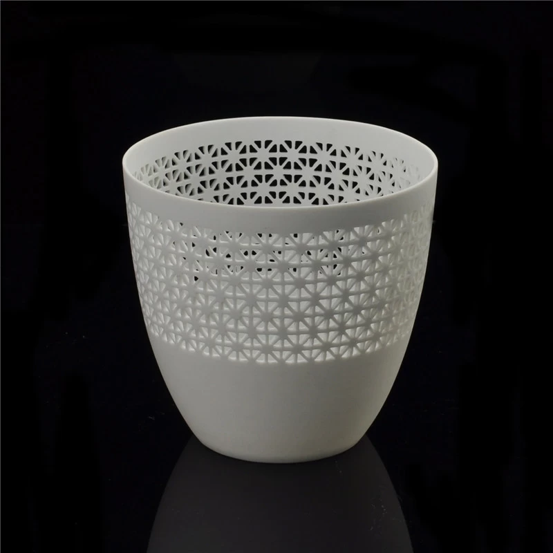Hollow Pattern Ceramic Candle Holder Wholesale