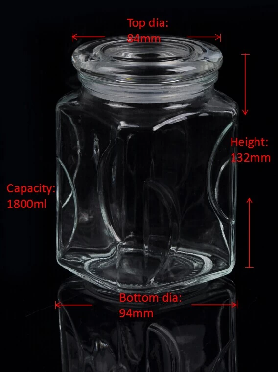 glass storage jar with stainless steel lid