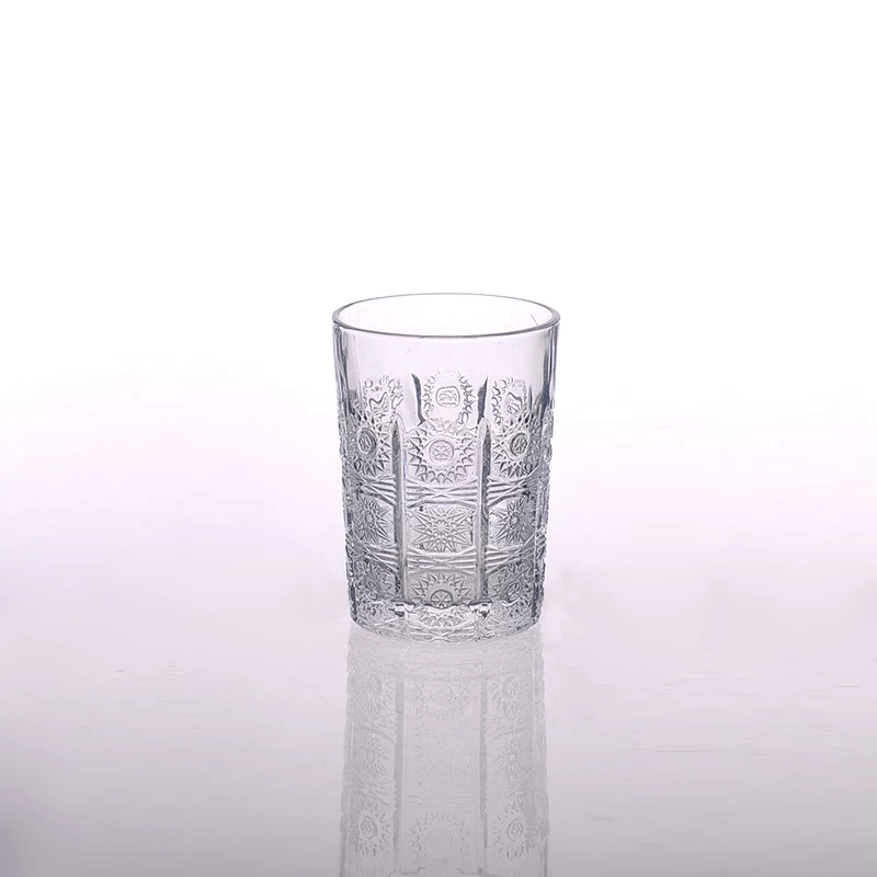 High Quality Embossed Water Glass Beverage Glass