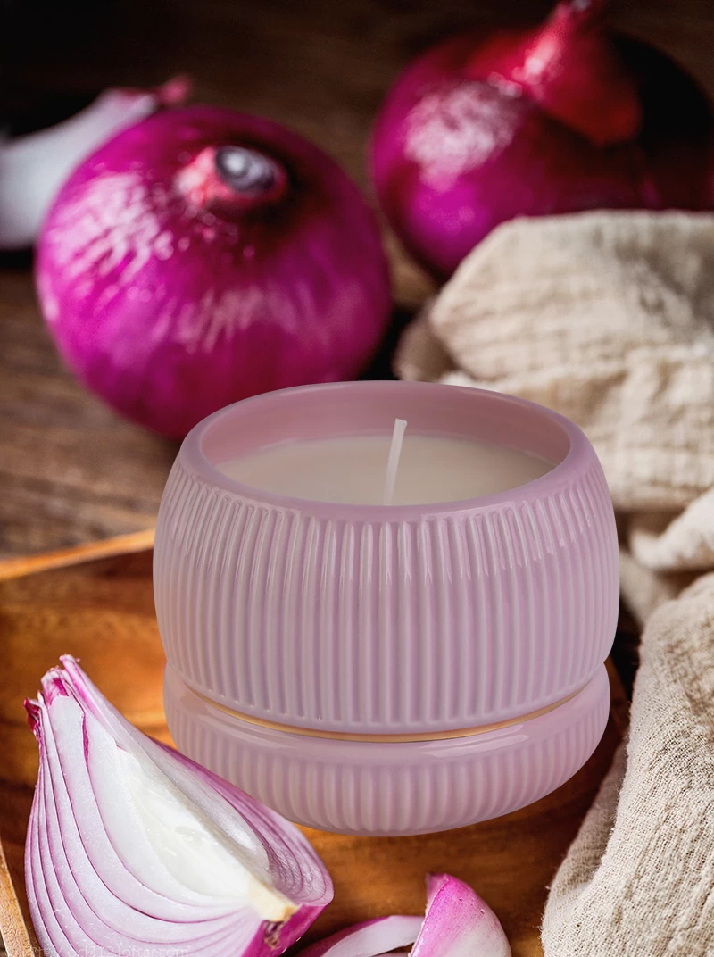 13oz ceramic candle jars onion shape Sunny Glassware design