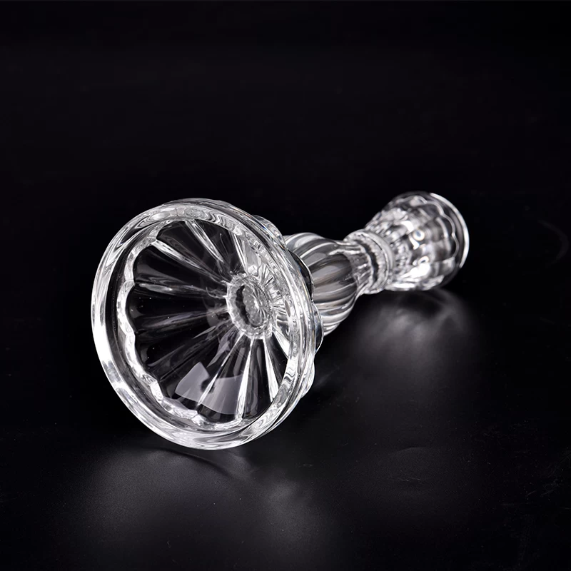 Classic Style Crystal Glass Candle Holder Dining Table Crystal Glass Candlestick For Decoration