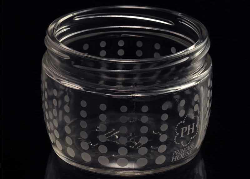Clear Round Spot Barrel Shape Wholesale Glass Jar