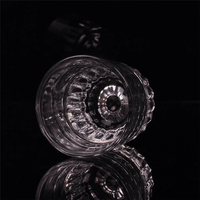 Crystal glass cup candle holder