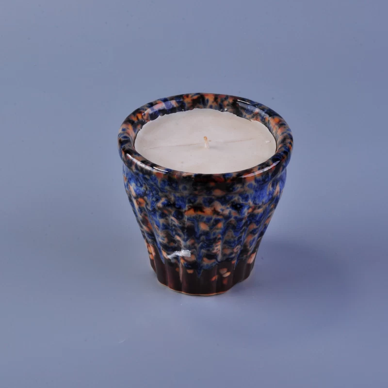 Polished Finish Votive Ceramic Candle Container China