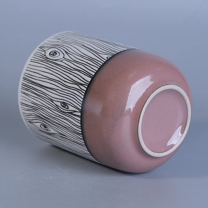 Unique design hand painted ceramic candle holder