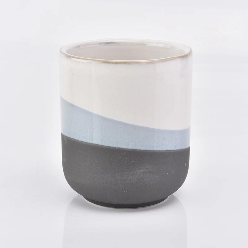 three-color round ceramic jar 420 ml 