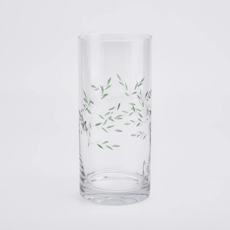 900ml engraved glass candle jar for candle making
