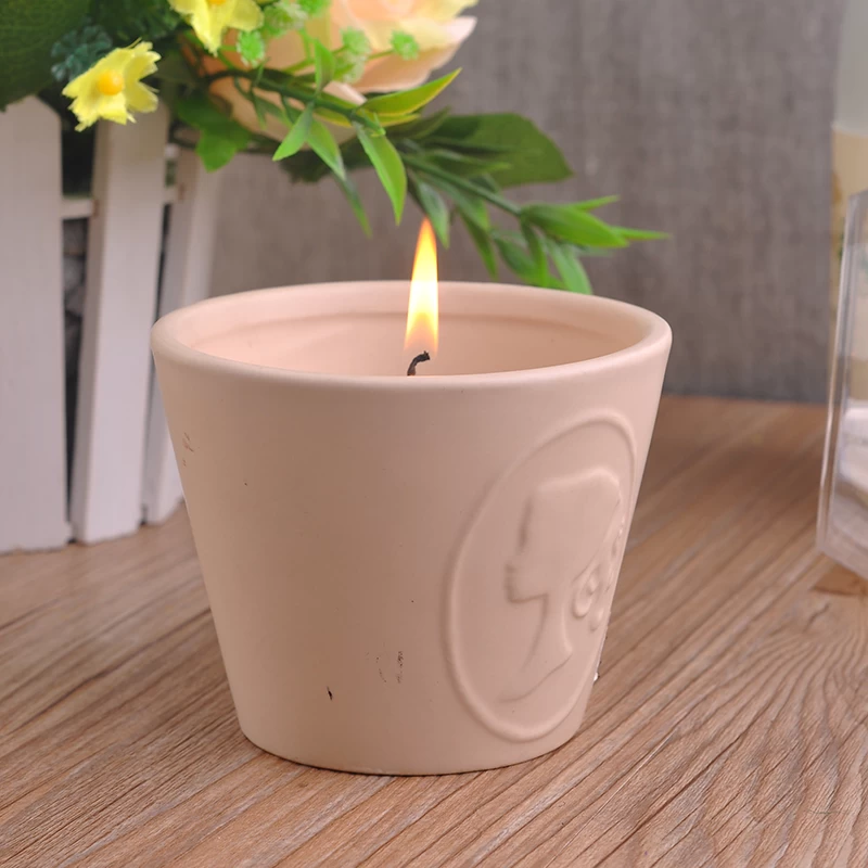 round glazing tealight holders with girl pattern