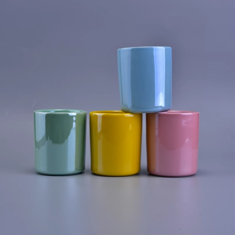 colored ceramic candle holder