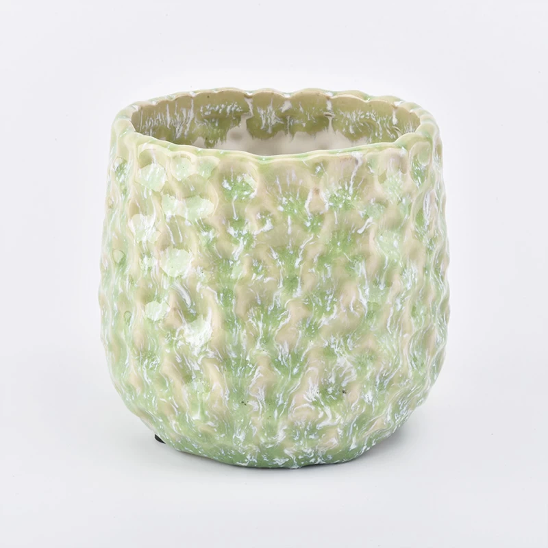 New green series ceramic candle holder