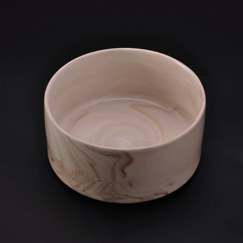 20oz Baby Pink  Marble Ceramic Candle Holder