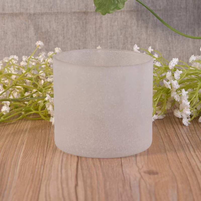 Round Sanding frosted glass candle holders